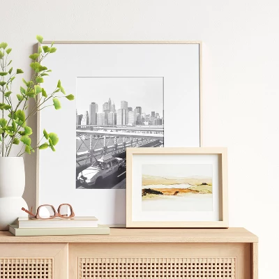 19.4" X 22.4" Matted To 11" X 14" Thin Gallery Oversized Image Frame Brass - Project 62™ 1 19.4" X 22.4" Matted To 11" X 14" Thin Gallery Oversized Image Frame Brass - Project 62™