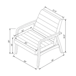 Northway Channel Tufted Wood Armchair Brown Faux Leather - Project 62™ -Best Household Products GUEST 1f876303 a96c 4929 bdf8 23075bc31076