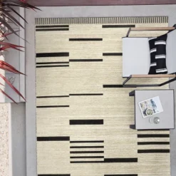 7' X 10' Outdoor Rug Multitier Bars Gray/Cream - Project 62™ -Best Household Products GUEST 2fe2967b 1706 430c a81a f5d1b5bf2b5f