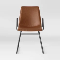 2pk Bowden Dining Chair With Arms Caramel Faux Leather - Project 62™ -Best Household Products GUEST 43024056 fe62 41fb 99d0 35f4ccec34c6