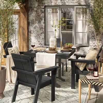 Moore POLYWOOD 35" Farmhouse Square Patio Dining Table - Project 62™ 4 Moore POLYWOOD 35" Farmhouse Square Patio Dining Table - Project 62™ - Image 4