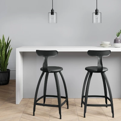Seidler Architect Industrial Counter Height Barstool Black - Project 62™ 1 Seidler Architect Industrial Counter Height Barstool Black - Project 62™