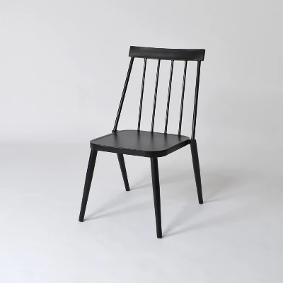 4pc Windsor Outdoor Patio Dining Chairs Stacking Chairs Black - Project 62™