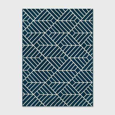 Zig Zag Geo Outdoor Rug Teal - Project 62™ 4 Zig Zag Geo Outdoor Rug Teal - Project 62™ - Image 4