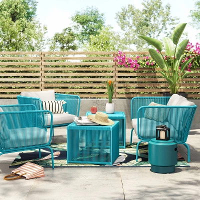 Fisher 2pk Patio Club Chairs -Blue-Green - Project 62™
