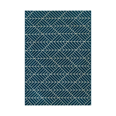 Zig Zag Geo Outdoor Rug Teal - Project 62™ 5 Zig Zag Geo Outdoor Rug Teal - Project 62™ - Image 5