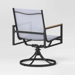 2pc Henning Swivel Outdoor Patio Dining Chairs Rocking Chairs Black - Project 62™ -Best Household Products GUEST 957c3148 13aa 4f30 8f50 cb97cb144289