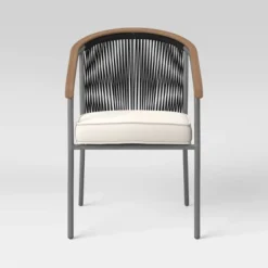 2pc Apex Mixed Material Outdoor Patio Dining Chairs Arm Chairs Black - Project 62™ -Best Household Products GUEST 978e1c55 8875 4a7c 8e5b 0ee6aa1a61c3