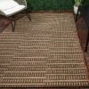 Shifted Geo Stripe Outdoor Rug Tan - Project 62™