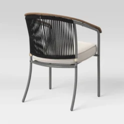 2pc Apex Mixed Material Outdoor Patio Dining Chairs Arm Chairs Black - Project 62™ -Best Household Products GUEST afd87573 f32e 4143 ae0d 3bc9464f8622