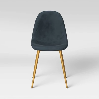 Copley Velvet Dining Chair With Brass Leg - Project 62 2 Copley Velvet Dining Chair With Brass Leg - Project 62 - Image 2