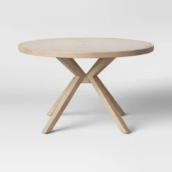 Collier 46" Round Stamped Steel Top Patio Dining Table - Project 62™