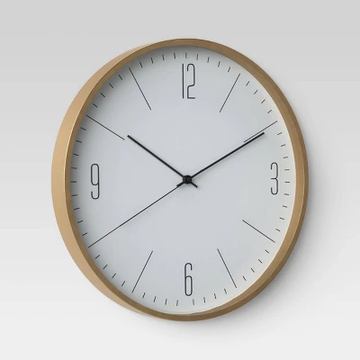 20" Brushed Brass Wall Clock - Project 62™ 2 20" Brushed Brass Wall Clock - Project 62™ - Image 2