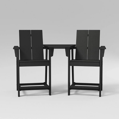 Moore 3pc POLYWOOD Patio Counter Chair Set With Connecting Table - Project 62™ 2 Moore 3pc POLYWOOD Patio Counter Chair Set With Connecting Table - Project 62™ - Image 2