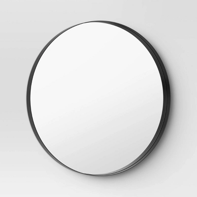 30" Flush Mount Round Decorative Wall Mirror - Project 62™ 2 30" Flush Mount Round Decorative Wall Mirror - Project 62™ - Image 2