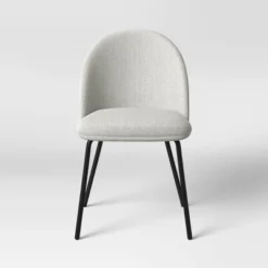 2pk Nils Metal Base Dining Chairs Gray Woven Fabric - Project 62™ -Best Household Products GUEST eba8fec6 6e84 4014 b6d7 164d7192ea01