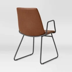 2pk Bowden Dining Chair With Arms Caramel Faux Leather - Project 62™ -Best Household Products GUEST f262c859 ea45 42df 993a 776aeccbbfde