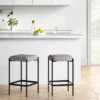 Edinburgh Upholstered Backless Counter Height Barstool With Metal Base Gray - Project 62™